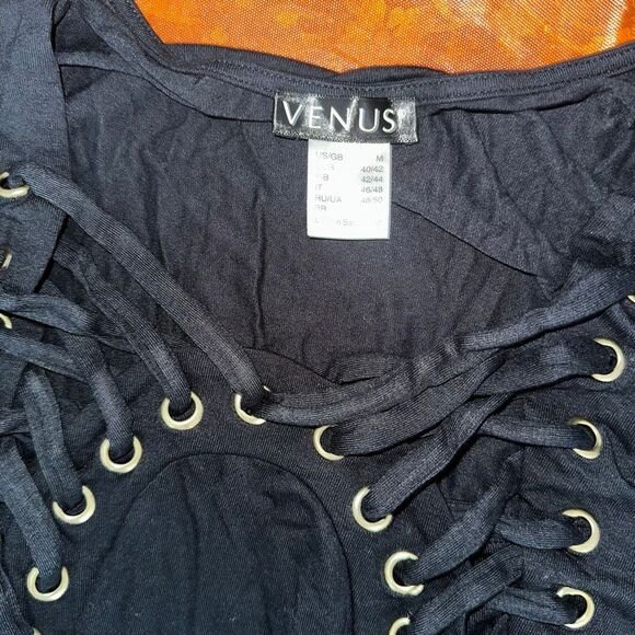 Long sleeve women’s Venus, sexy black top size medium - Picture 2 of 2